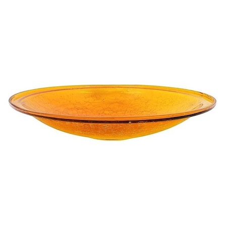 Petmasters Mintueman-Achla  14 in. Crackle Bowl; Mandarin PE963359